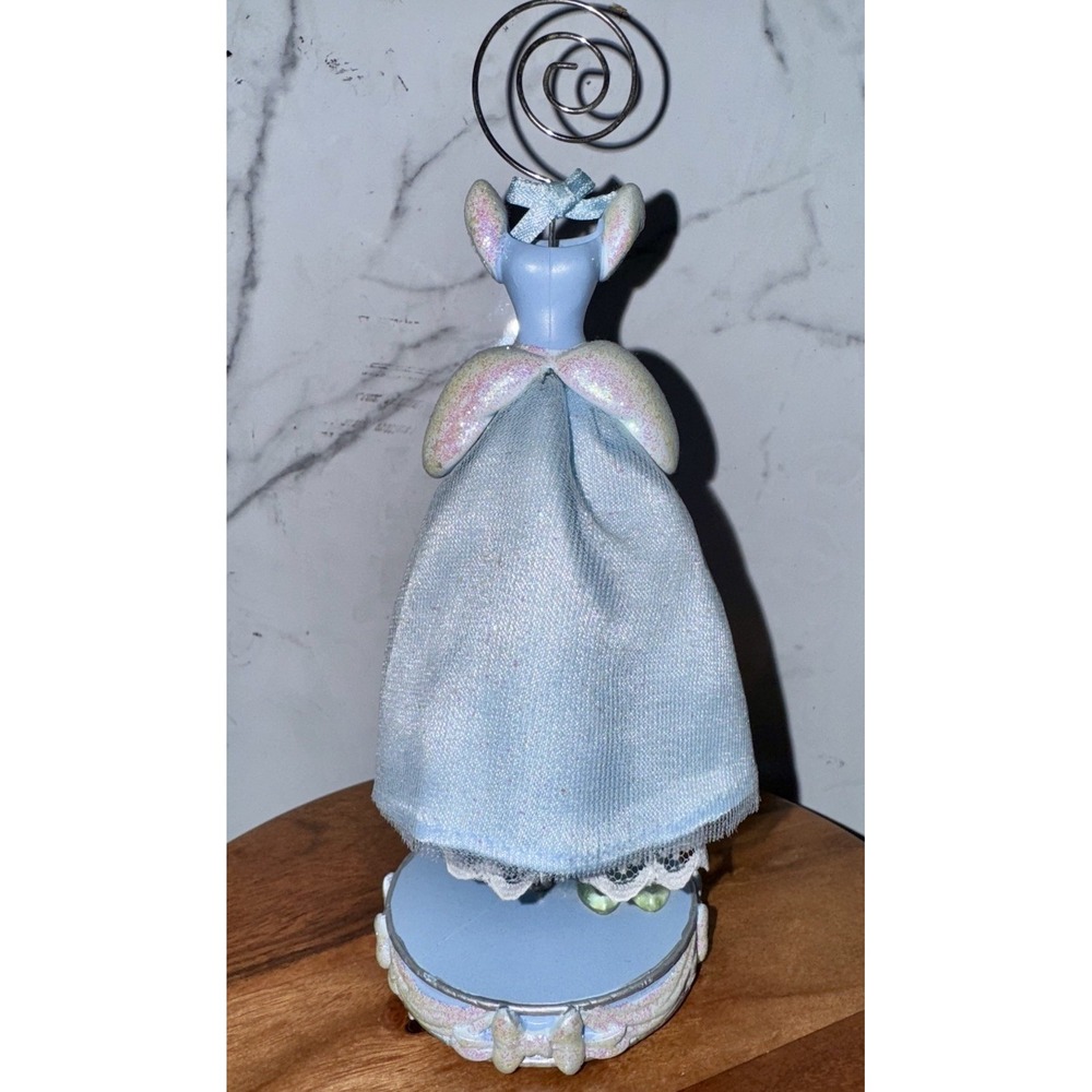 Vtg Authentic Disney World Blue Princess Photo Holder Cinderella Dress Official